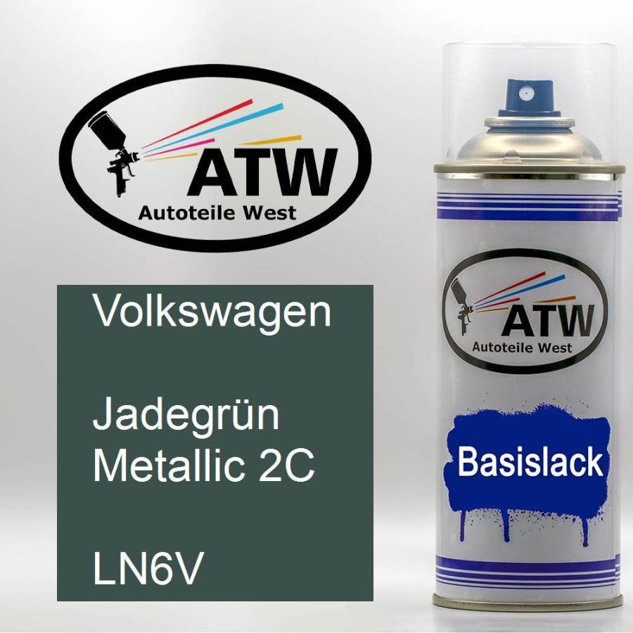 Volkswagen, Jadegrün Metallic 2C, LN6V: 400ml Sprühdose, von ATW Autoteile West.